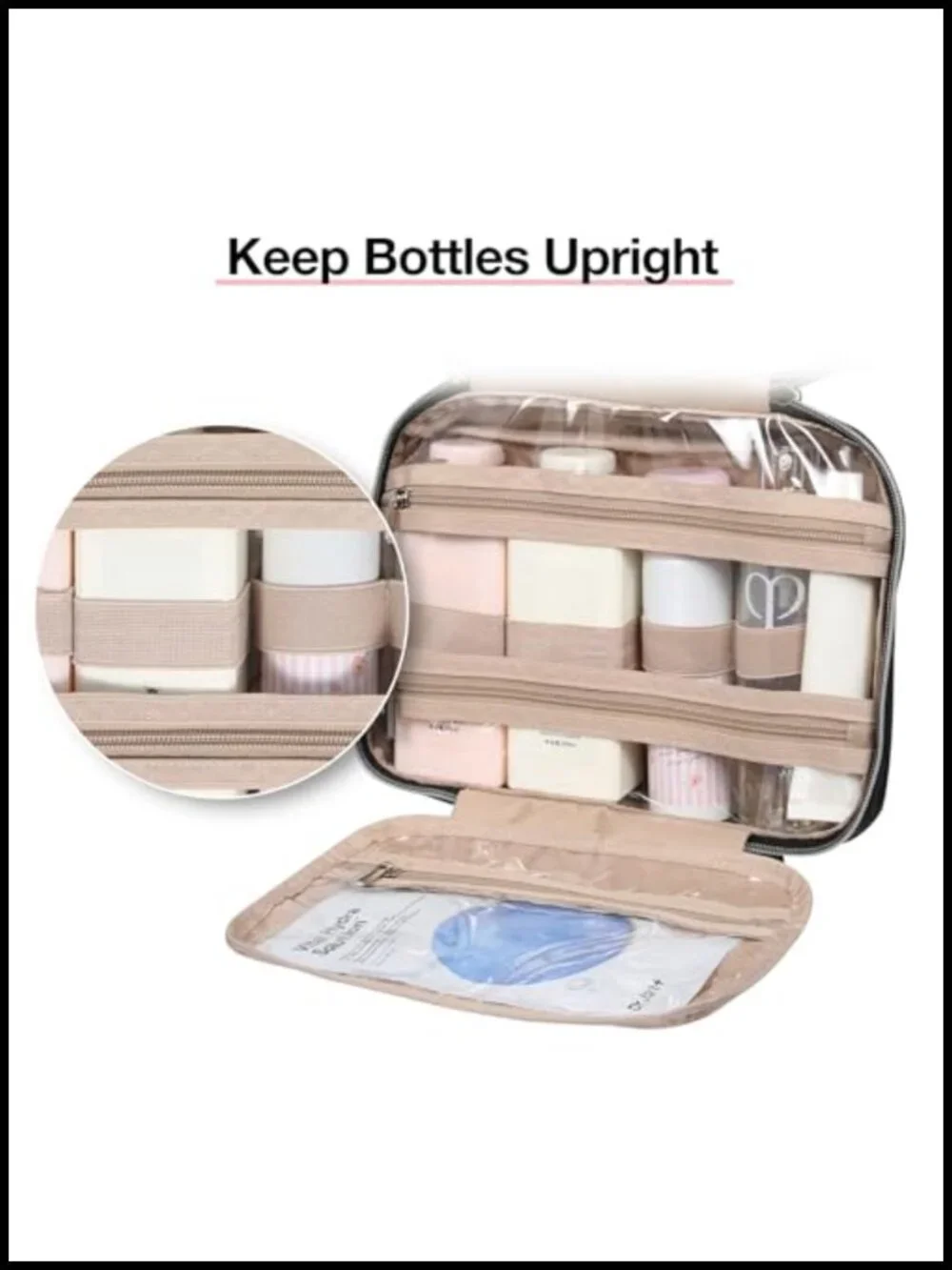 TSA Approved Hanging Toiletry Bag Travel Makeup Organizer Medium